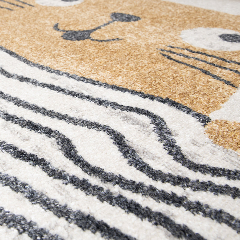 Washable Kids Rug - Ravi Cat Multicolour