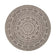 Round Modern Outdoor Rug - Porto Aztec Light Gray