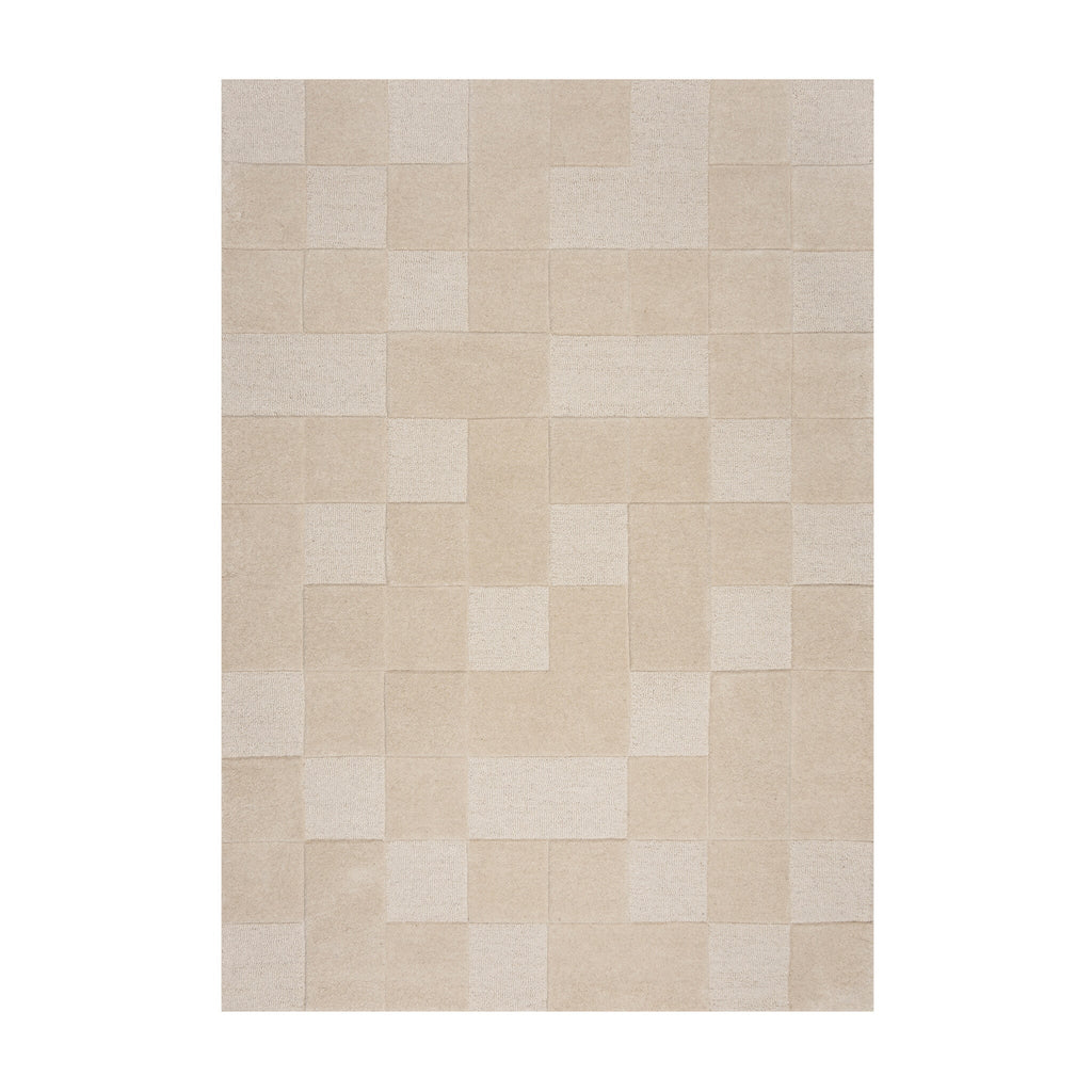 Modern floor rug - Mozo Checkerboard Beige
