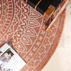 Round Outdoor Rug - Summer Azteca Terra