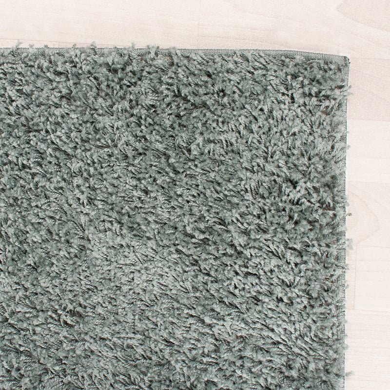 High Pile Rug - Solid Blue/Green