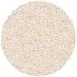 Round high-pile floor rug - Twilight Cream/White 6926