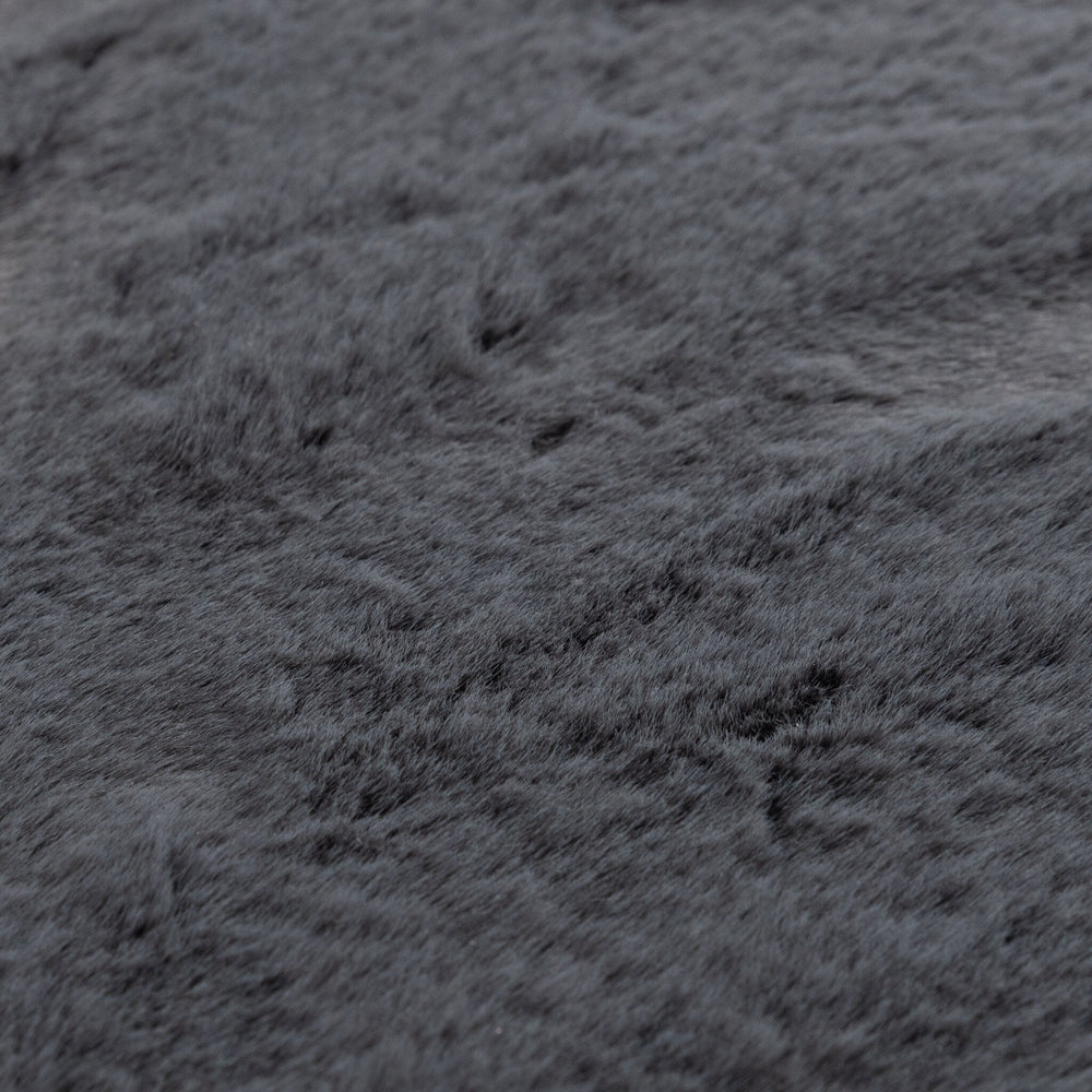 Round High Pile Rug - Comfy Supreme Anthracite
