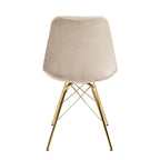 Velvet Chair Champagne - Gold Frame