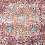 Indoor Outdoor Rug - Kairo Medallion Burgundy