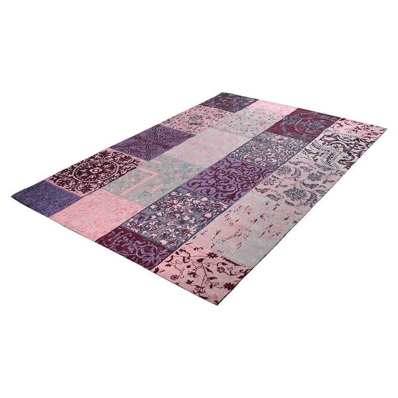 Patchwork floor rug - Delany Pink