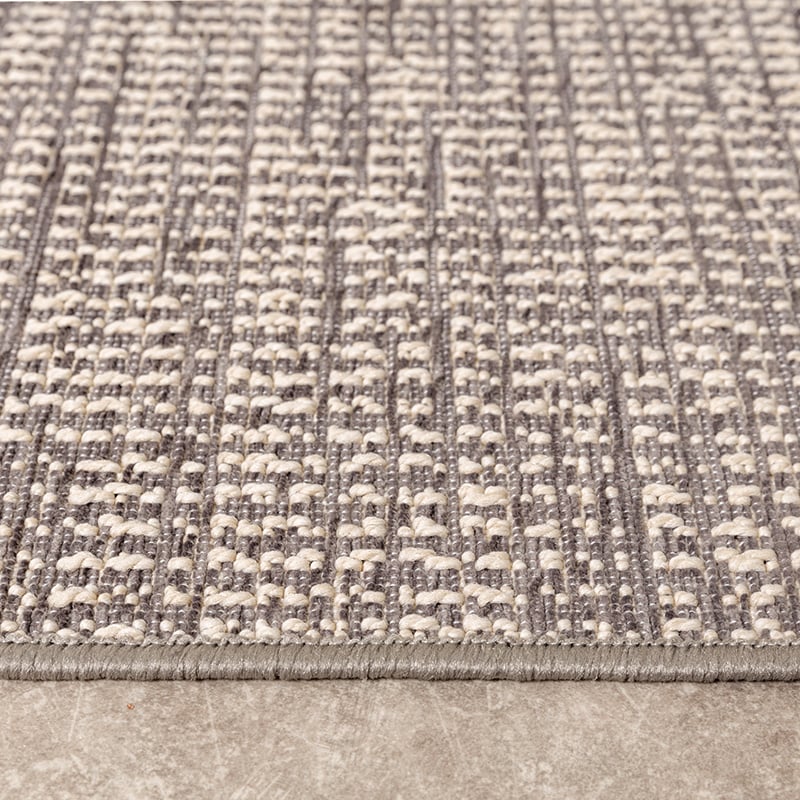 Modern Outdoor Rug - Porto Curves Light Gray