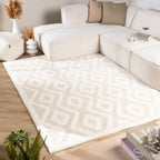 Scandinavian Rug - Lova Diamond Cream