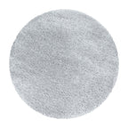 Round High-pile floor rug - Blushy Light Grey