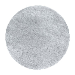 Round High-pile floor rug - Blushy Light Grey