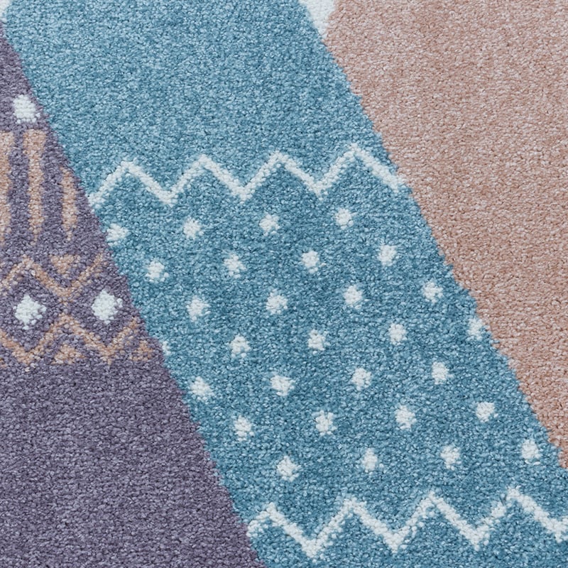Round children's floor rug - Lucy Bergen Multicolor
