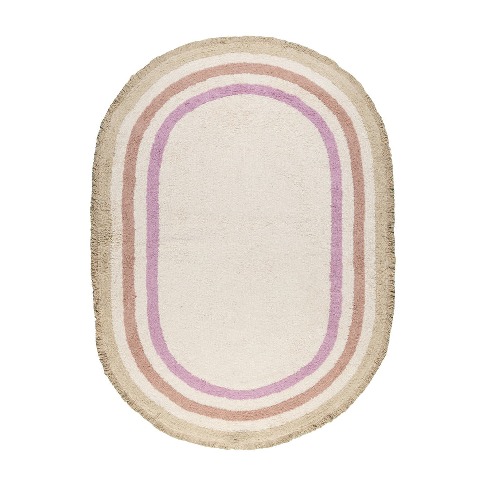 Oval washable children's rug - Milo Pink
