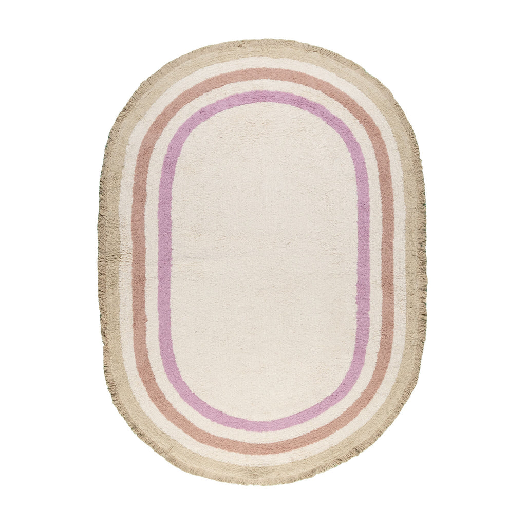 Oval washable children's rug - Milo Pink