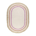 Oval washable children's rug - Milo Pink