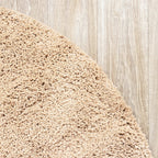 Round High Pile Rug - Lofty Beige