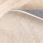 Round Washable Viscose Rug - Vive Cream