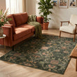 Floral rug – Rosie Dark Green