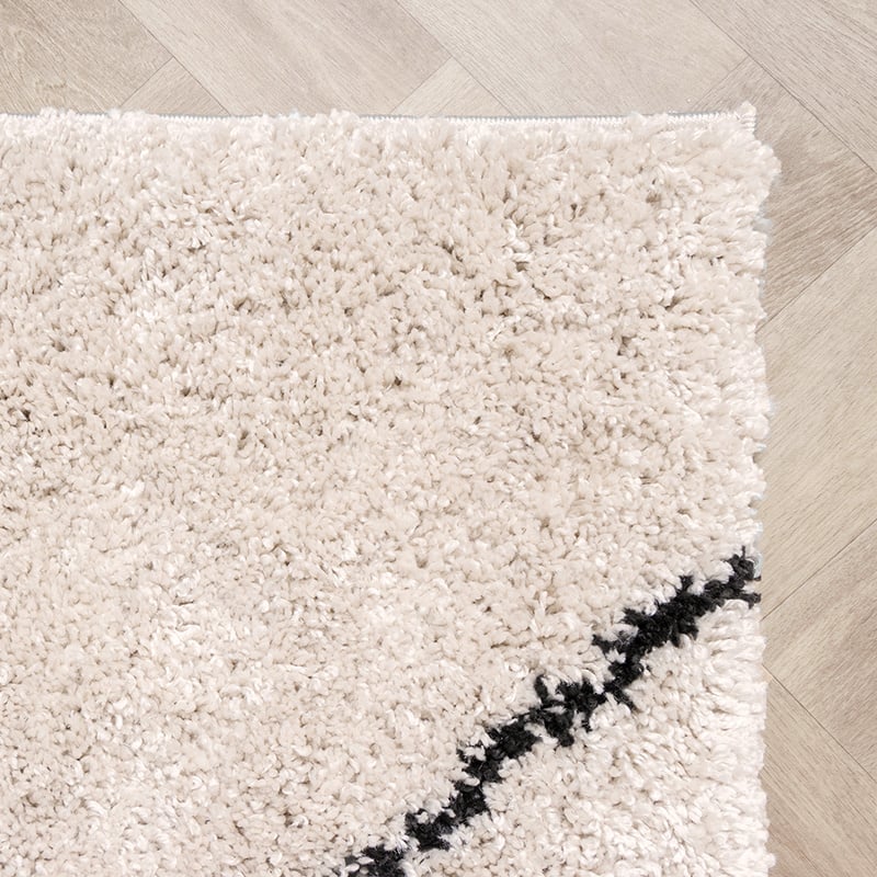 High Pile Rug - Sensa Pair Cream/Black