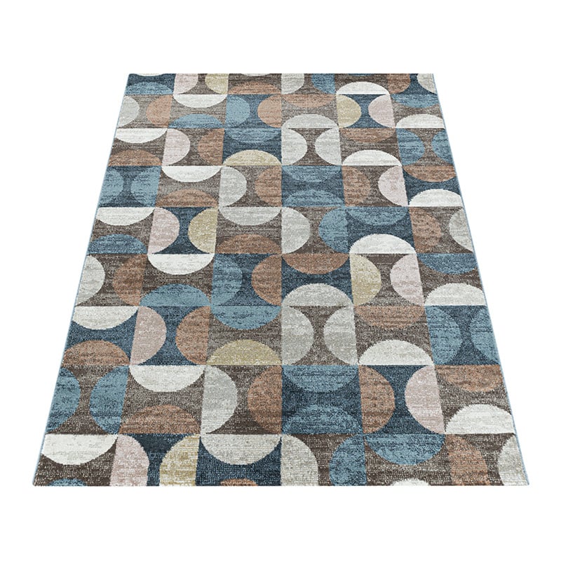 Modern floor rug - Regal Circlebox Brown
