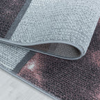Modern floor rug - Optimism Box Pink/Gray