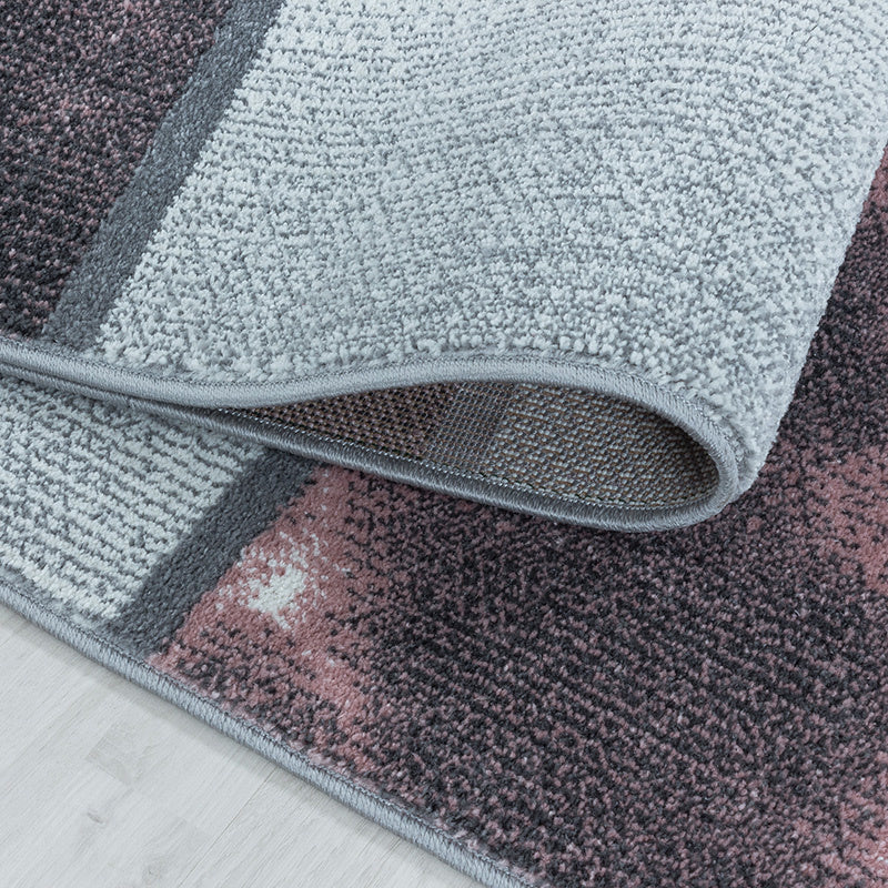 Modern floor rug - Optimism Box Pink/Gray