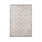 High-pile floor rug - Hamar Diamond Cream/Grey