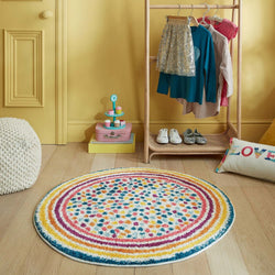 Round colorful children's floor rug - Radiso Spot Multicolor