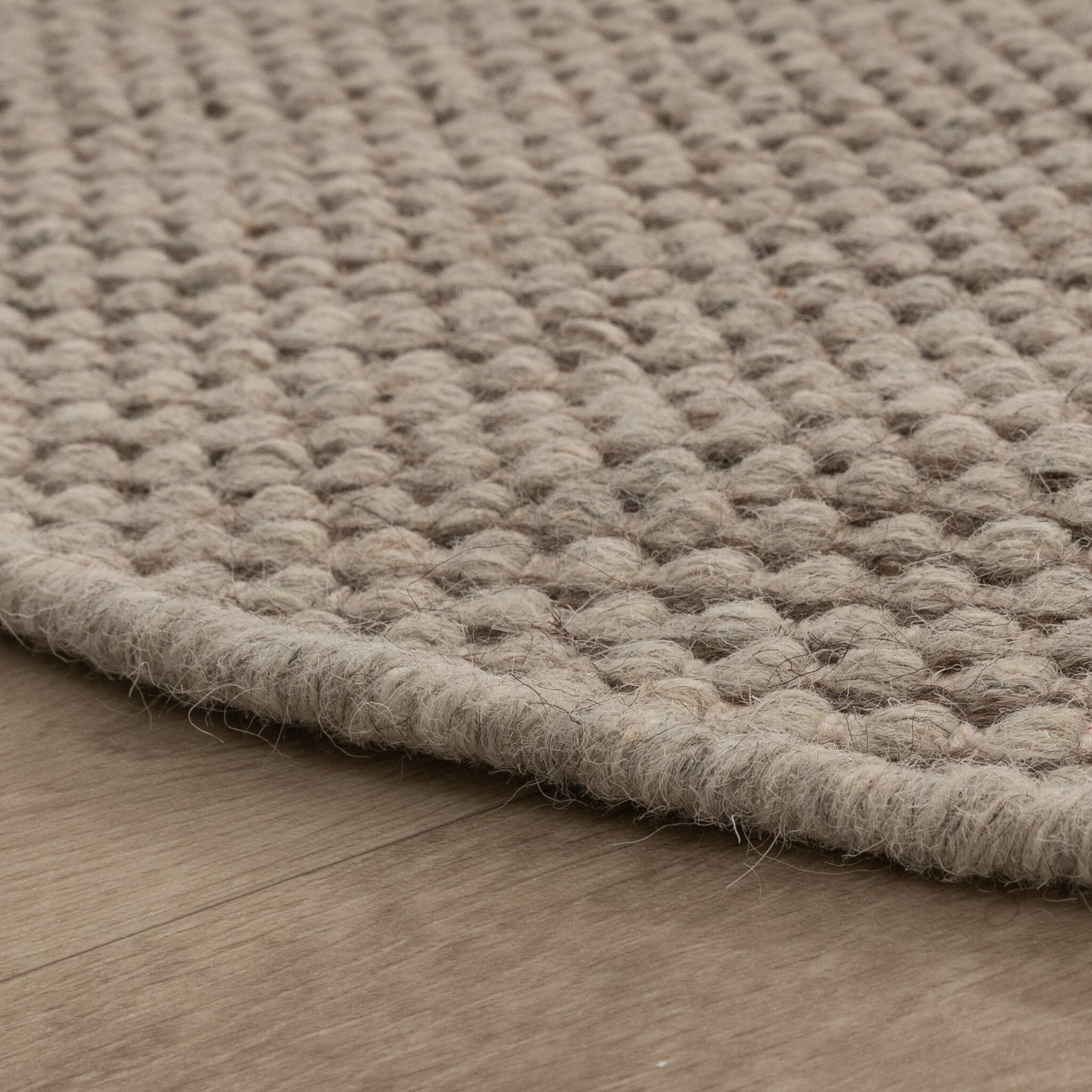 Round Wool Rug - Bliss Beige/Brown