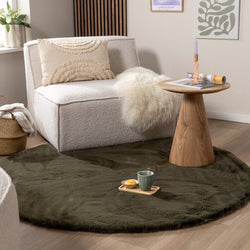 Round High Pile Rug - Comfy Supreme Green