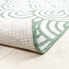 Round Outdoor Rug - Summer Arch Green