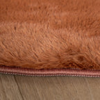 Round Low-Pile Rug – Cozy Terracotta