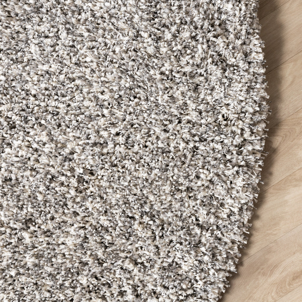 Round shaggy rug - Yves Light Grey
