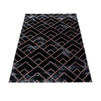 Modern floor rug - Marble Pattern Anthracite/Brown