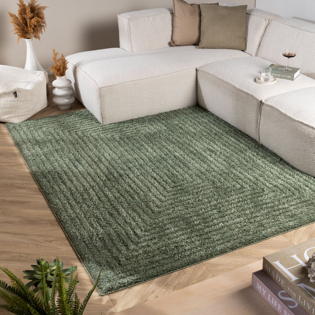 Scandinavian Rug - Lova Frames Green
