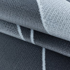 Modern floor rug - Streaky Waves Grey/White