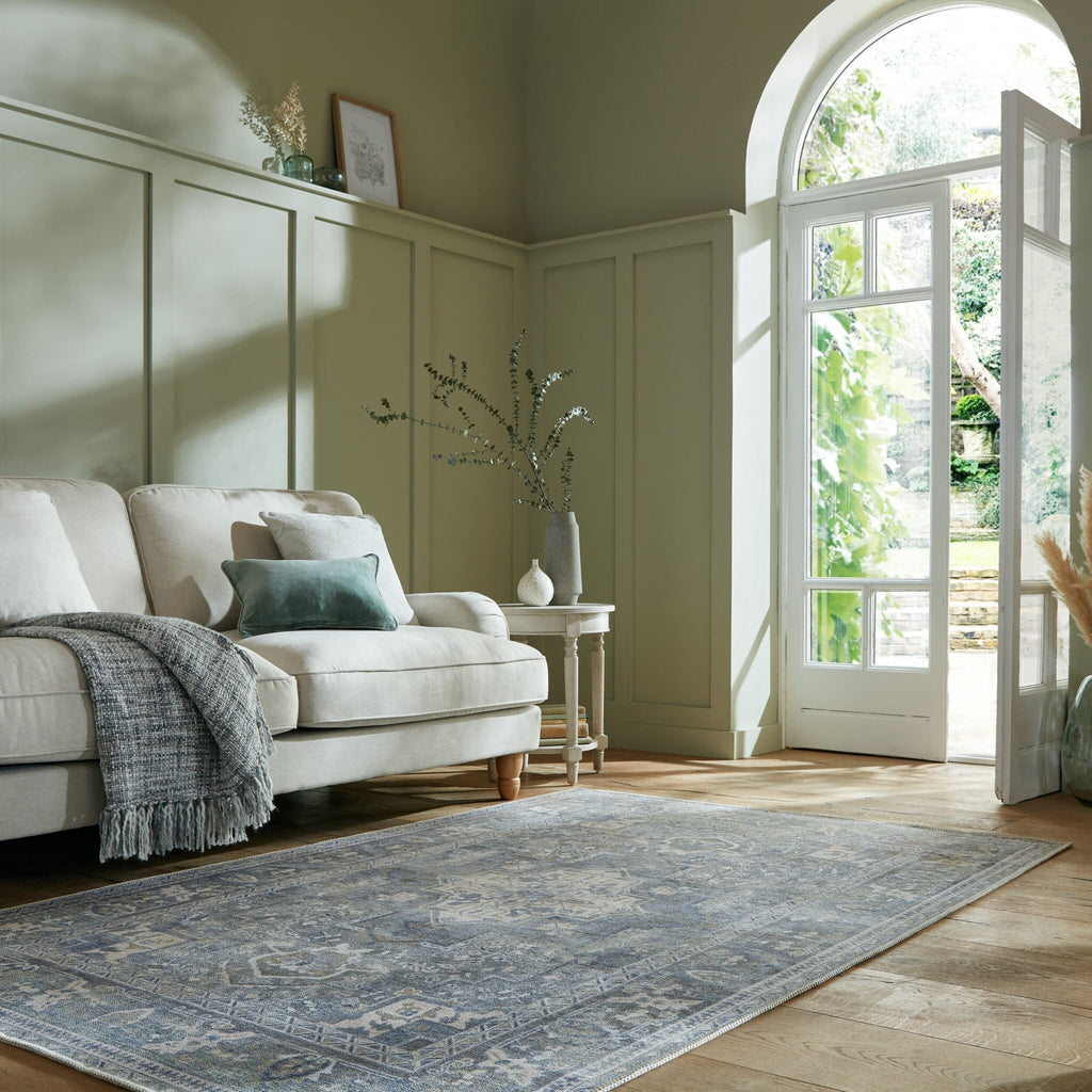 Washable Floor Rug - Reido Traditional Green