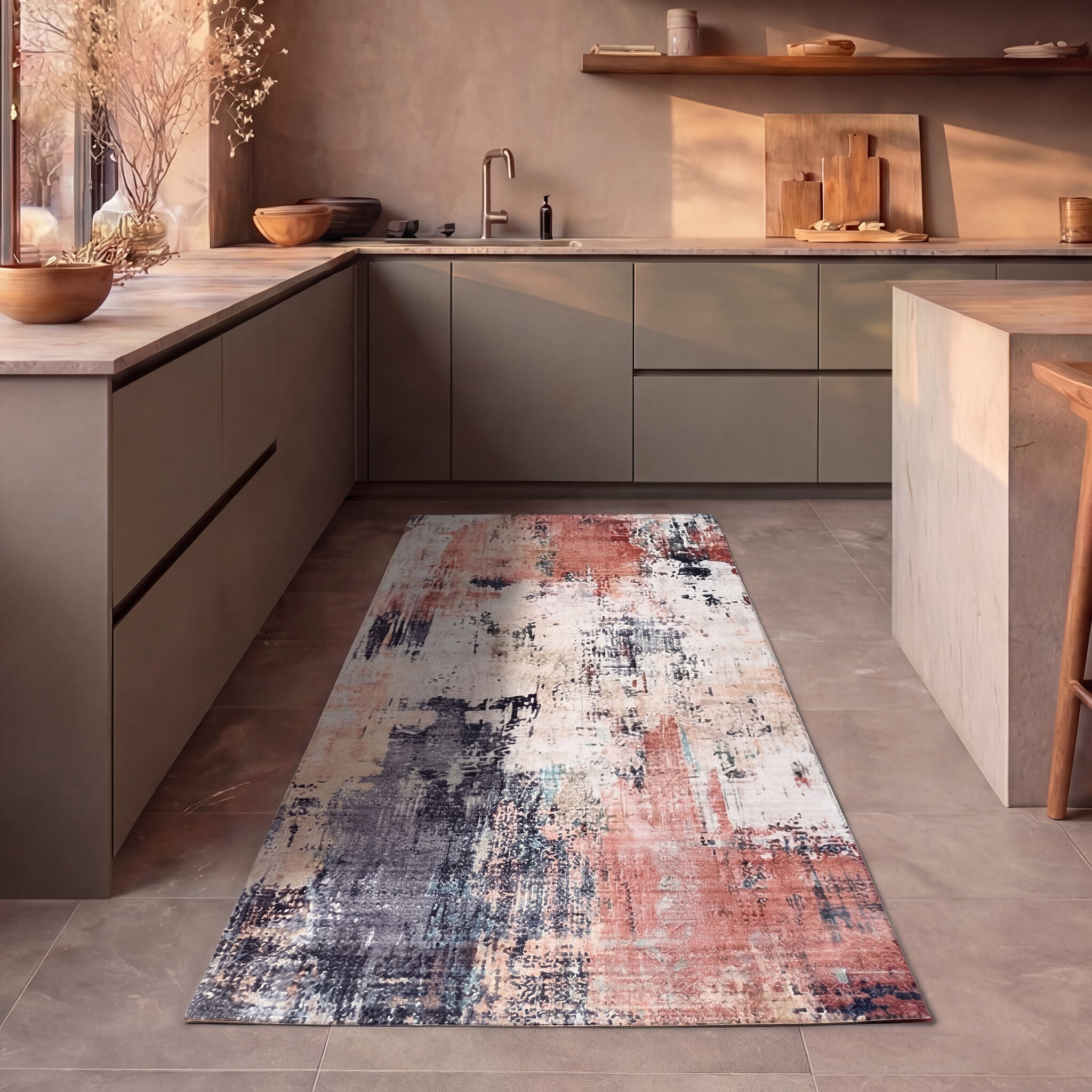 Washable Runner - Domingo Grunge Terra/Cream