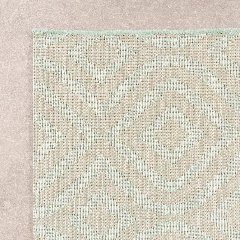 Square Outdoor Rug - Summer Retro Mint