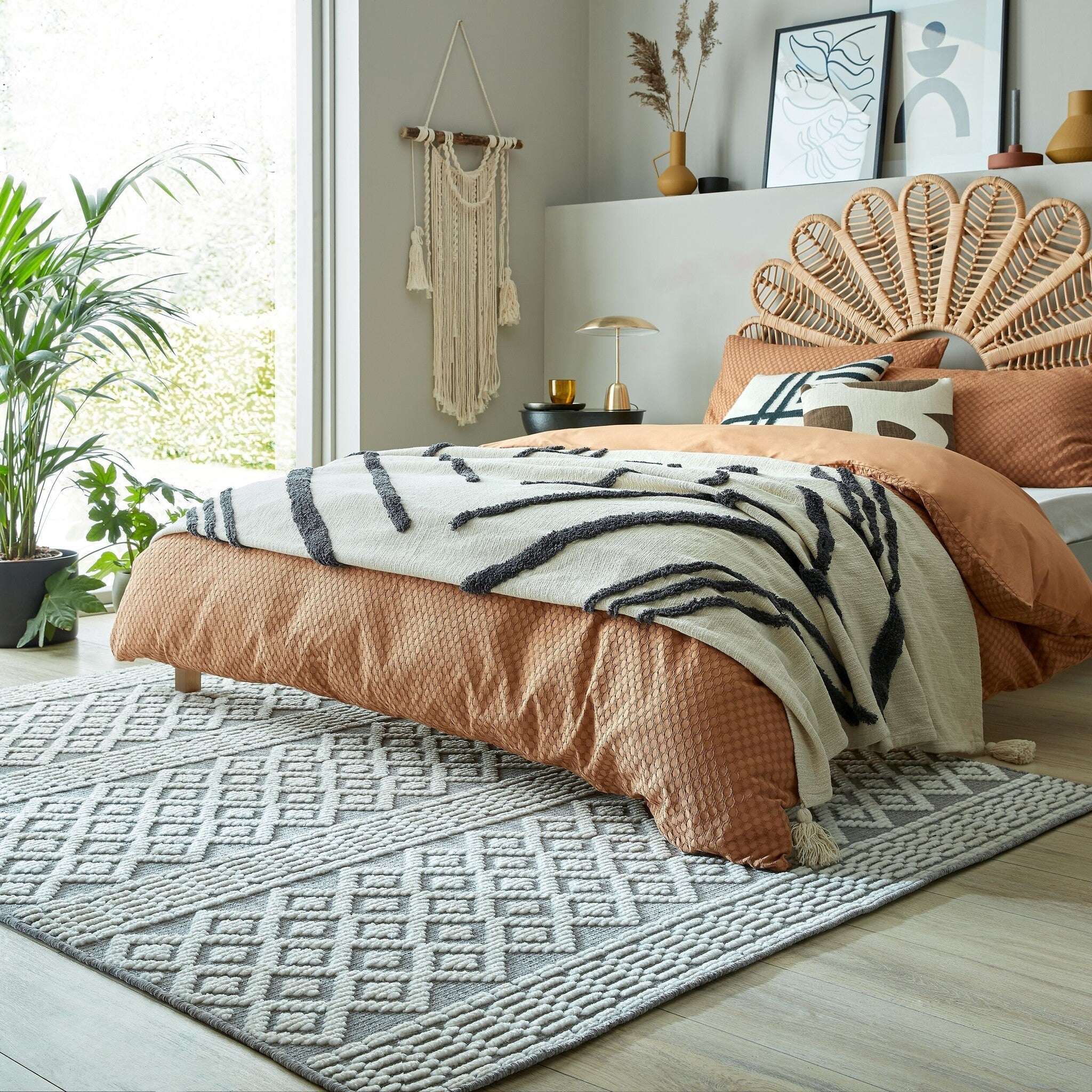 Washable floor rug - Galeo Jhansi Grey