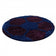 Round High-Pile Rug - Fun Blue
