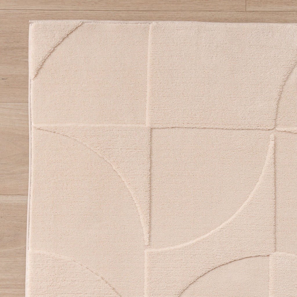 Scandinavian Rug - Charm Circles Beige