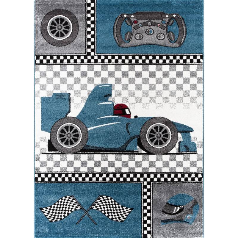 Children's floor rug - Mila Car Blue