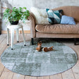 Round Patchwork Rug - Dreams Green