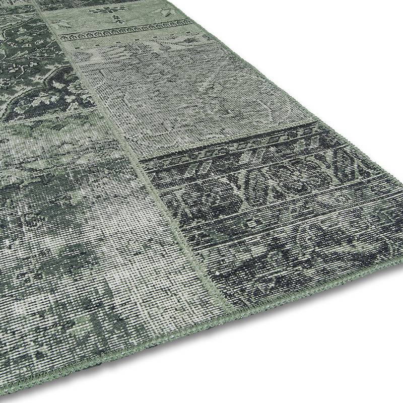 Patchwork floor rug - Bukan Dark Green