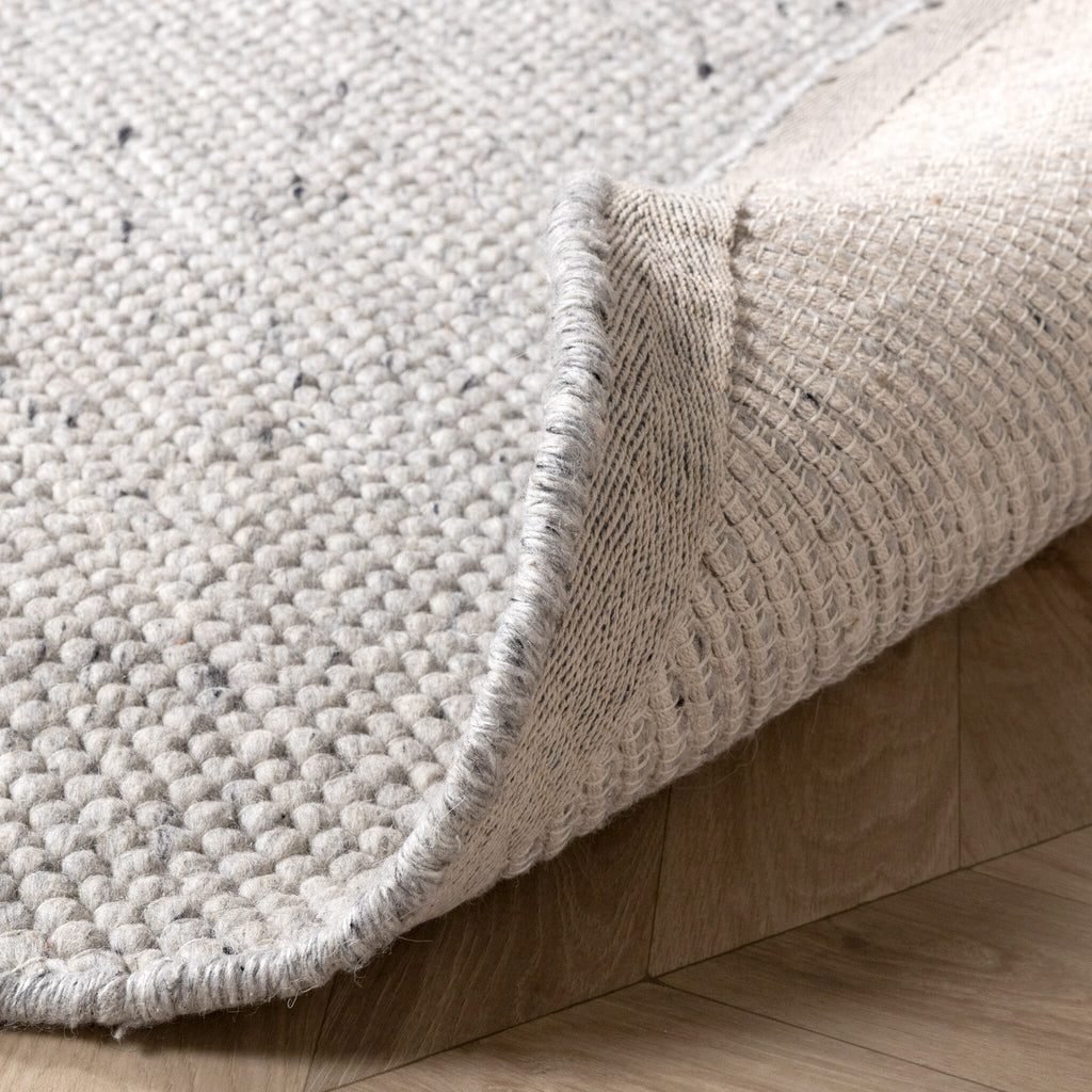 Round Wool Rug - Feline Grey/Blended