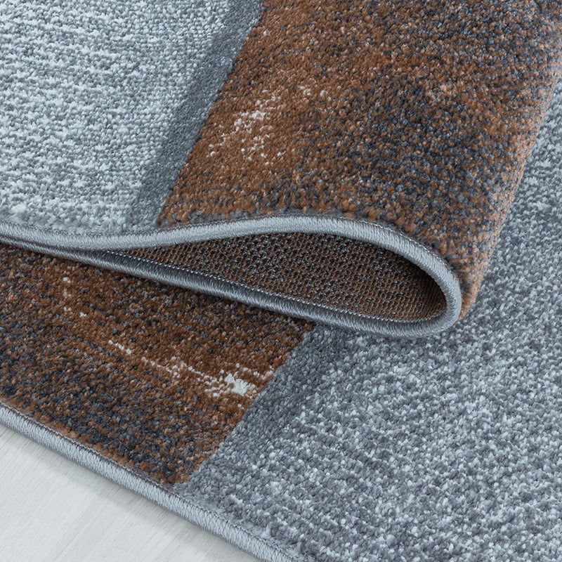 Modern floor rug - Optimism Box Brown/Grey