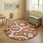 Round Play Rug Car - Rocky Ride Terra