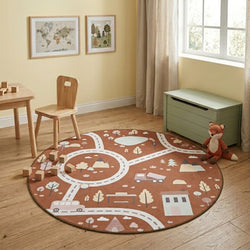 Round Play Rug Car - Rocky Ride Terra