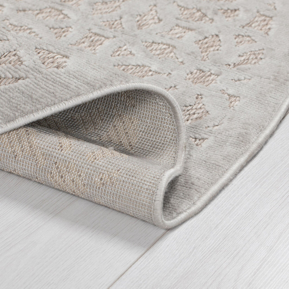 Balcony rug - Piatto Argento Silver/White