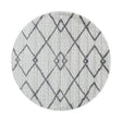 Round Scandinavian floor rug - Pitea Strangle Cream
